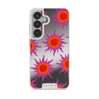 Sunset Glow - Samsung Galaxy S25 Case, Elite Mirror Light (Magnetic) / Silver