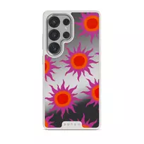 Sunset Glow - Samsung Galaxy S25 Ultra Case, Elite Mirror Light (Magnetic) / Silver