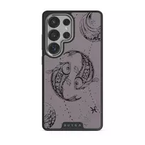 Pisces - Samsung Galaxy S25 Ultra Case, Elite Dark (Magnetic) / Silver / Purple