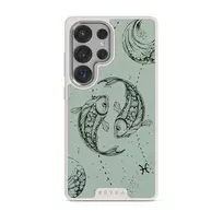 Pisces - Samsung Galaxy S25 Ultra Case, Elite Light (Magnetic) / Silver / Turquoise