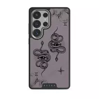 Gemini - Samsung Galaxy S25 Ultra Case, Elite Dark (Magnetic) / Silver / Purple