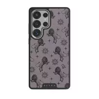 Leo - Samsung Galaxy S25 Ultra Case, Elite Dark (Magnetic) / Silver / Purple