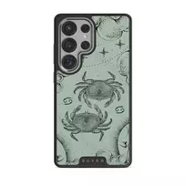 Cancer - Samsung Galaxy S25 Ultra Case, Elite Dark (Magnetic) / Silver / Turquoise