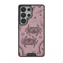Cancer - Samsung Galaxy S25 Ultra Case, Elite Dark (Magnetic) / Silver / Pink
