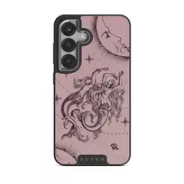 Virgo - Samsung Galaxy S25 Plus Case, Elite Dark (Magnetic) / Silver / Pink