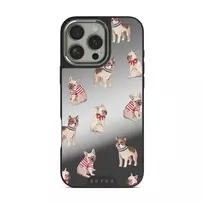 Monsieur - iPhone 16 Pro Case, Elite Mirror Dark (MagSafe) / Silver