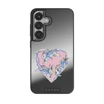 Follow Me - Samsung Galaxy S25 Case, Elite Mirror Dark (Magnetic) / Silver