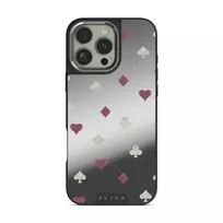 Tricked Me - iPhone 16 Pro Max Case, Elite Mirror Dark (MagSafe) / Silver