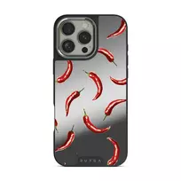 Hot Chilli - iPhone 16 Pro Max Case, Elite Mirror Dark (MagSafe) / Silver