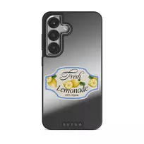 Frizzante - Samsung Galaxy S25 Case, Elite Mirror Dark (Magnetic) / Silver