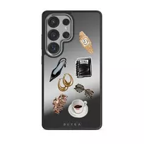 Boss Babe - Samsung Galaxy S25 Ultra Case, Elite Mirror Dark (Magnetic) / Silver