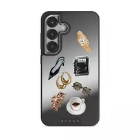 Boss Babe - Samsung Galaxy S25 Case, Elite Mirror Dark (Magnetic) / Silver