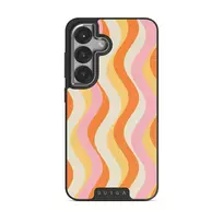 Flower Power - Samsung Galaxy S25 Case, Elite Dark (Magnetic) / Silver