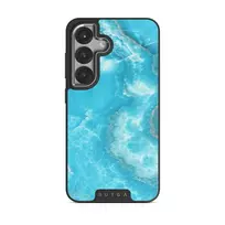 Ocean Waves - Blue Samsung Galaxy S25 Plus Case, Elite Dark (Magnetic) / Silver