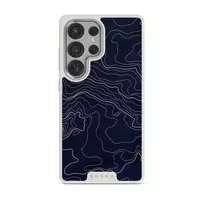 Drifting Shores - Line Art Samsung Galaxy S25 Ultra Case, Elite Light (Magnetic) / Silver