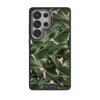So Lush - Bannana Leaves Samsung Galaxy S25 Ultra Case, Elite Dark (Magnetic) / Silver