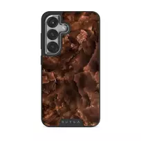 Toasted Chestnut - Brown Samsung Galaxy S25 Plus Case, Elite Dark (Magnetic) / Silver