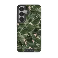 So Lush - Bannana Leaves Samsung Galaxy S25 Plus Case, Elite Dark (Magnetic) / Silver