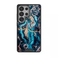 Mystic River - Blue Marble Samsung Galaxy S25 Ultra Case, Elite Dark (Magnetic) / Silver