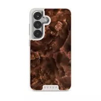 Toasted Chestnut - Brown Samsung Galaxy S25 Case, Elite Light (Magnetic) / Silver