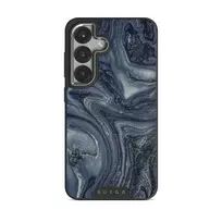 Navy Trench - Blue Samsung Galaxy S25 Plus Case, Elite Dark (Magnetic) / Silver