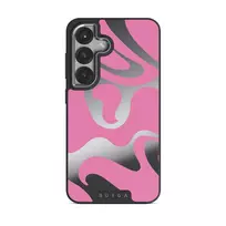 Ride The Wave - Samsung Galaxy S25 Plus Case, Elite Mirror Dark (Magnetic) / Silver