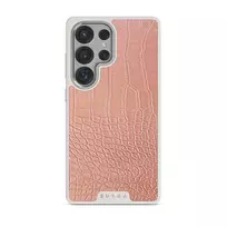 Pink Croco - Samsung Galaxy S25 Ultra Case, Elite Light (Magnetic) / Silver