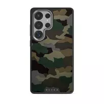 Tropical Green Camo - Samsung Galaxy S25 Ultra Case, Elite Dark (Magnetic) / Silver