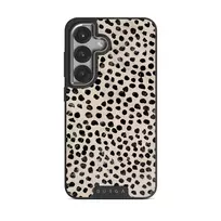 Almond Latte - Cute Samsung Galaxy S25 Plus Case, Elite Dark (Magnetic) / Silver