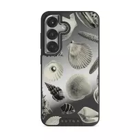 Shell Mosaic - Samsung Galaxy S25 Case, Elite Mirror Dark (Magnetic) / Silver
