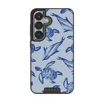 Aquatic Dance - Samsung Galaxy S25 Plus Case, Elite Dark (Magnetic) / Silver