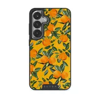 Orange Lemonade - Samsung Galaxy S25 Plus Case, Elite Dark (Magnetic) / Silver