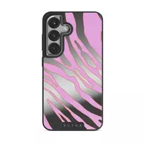 Spicy - Samsung Galaxy S25 Plus Case, Elite Mirror Dark (Magnetic) / Silver