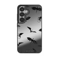 Draco - Samsung Galaxy S25 Case, Elite Mirror Dark (Magnetic) / Silver