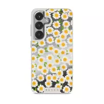 Pure Bliss - Daisy Samsung Galaxy S25 Case, Elite Mirror Light (Magnetic) / Silver