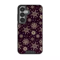 Sleeping Beauty - Snowflakes Samsung Galaxy S25 Plus Case, Elite Dark (Magnetic) / Silver
