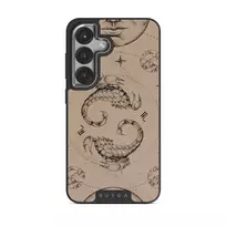 Scorpio - Samsung Galaxy S25 Plus Case, Elite Dark (Magnetic) / Silver / Beige