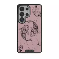Pisces - Samsung Galaxy S25 Ultra Case, Elite Dark (Magnetic) / Silver / Pink