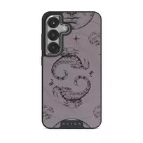 Scorpio - Samsung Galaxy S25 Plus Case, Elite Dark (Magnetic) / Silver / Purple