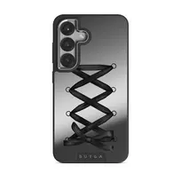 Forbidden - Samsung Galaxy S25 Case, Elite Mirror Dark (Magnetic) / Silver