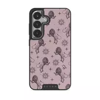 Leo - Samsung Galaxy S25 Plus Case, Elite Dark (Magnetic) / Silver / Pink