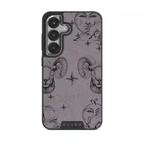 Aries - Samsung Galaxy S25 Case, Elite Dark (Magnetic) / Silver / Purple