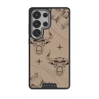 Taurus - Samsung Galaxy S25 Ultra Case, Elite Dark (Magnetic) / Silver / Beige
