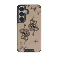 Gemini - Samsung Galaxy S25 Plus Case, Elite Dark (Magnetic) / Silver / Beige