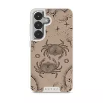 Cancer - Samsung Galaxy S25 Case, Elite Light (Magnetic) / Silver / Beige
