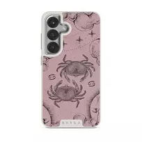 Cancer - Samsung Galaxy S25 Case, Elite Light (Magnetic) / Silver / Pink