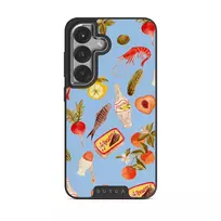 Al Fresco - Samsung Galaxy S25 Case, Elite Dark (Magnetic) / Silver