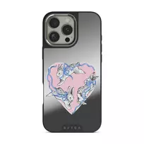 Follow Me - iPhone 16 Pro Max Case, Elite Mirror Dark (MagSafe) / Silver