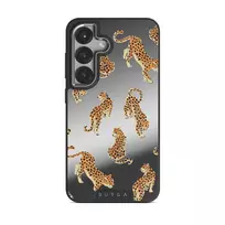 Pretty Kitty - Samsung Galaxy S25 Plus Case, Elite Mirror Dark (Magnetic) / Silver
