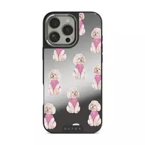 Poodle - iPhone 16 Pro Max Case, Elite Mirror Dark (MagSafe) / Silver